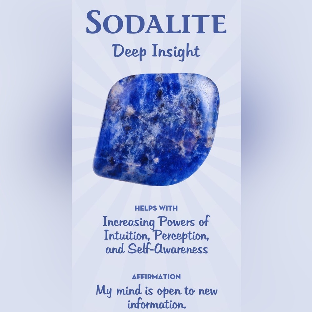🌀Sodalite Crystal Tower🌀 ~approx 6.75” x 2” - Picture 13 of 15